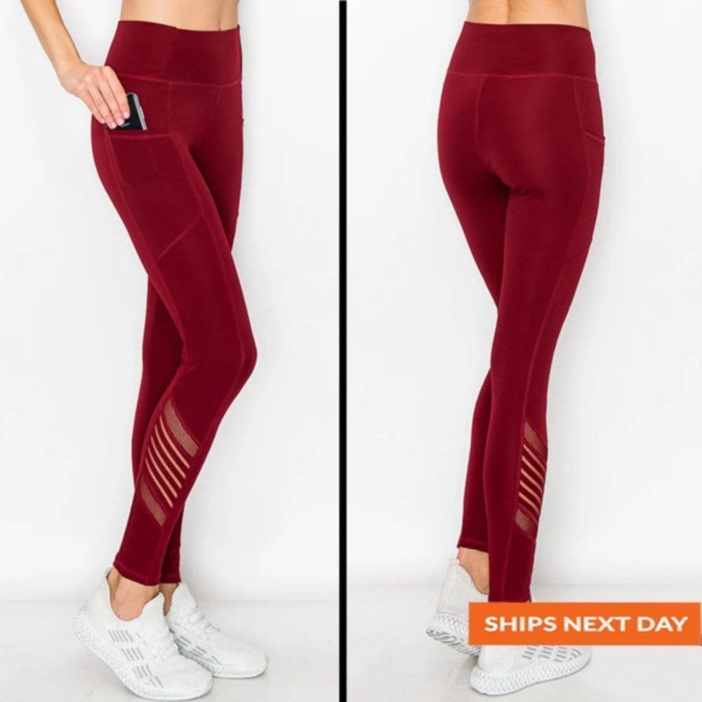 Mesh Detail Pocket Legging - Pocket Legging - Everyday Legging - Breathable Legg
